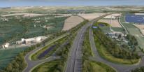 An artist’s impression of how the new Chiverton junction will look once completed (Image: Supplied)